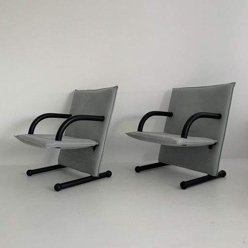 Set Of 2 Lounge Chairs Burkhard Vogtherr For Arflex T-Line, 1980’S