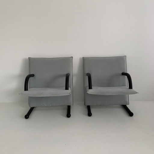 Set Of 2 Lounge Chairs Burkhard Vogtherr For Arflex T-Line, 1980’S