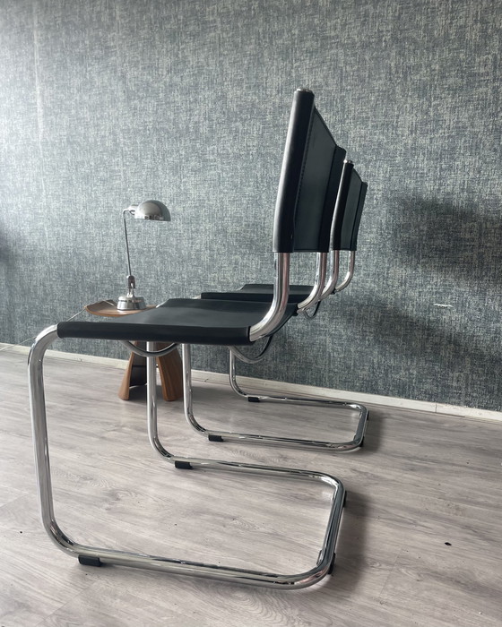 Image 1 of 2x Mart Stam S33 cantilever chairs for Fasem, ca80s