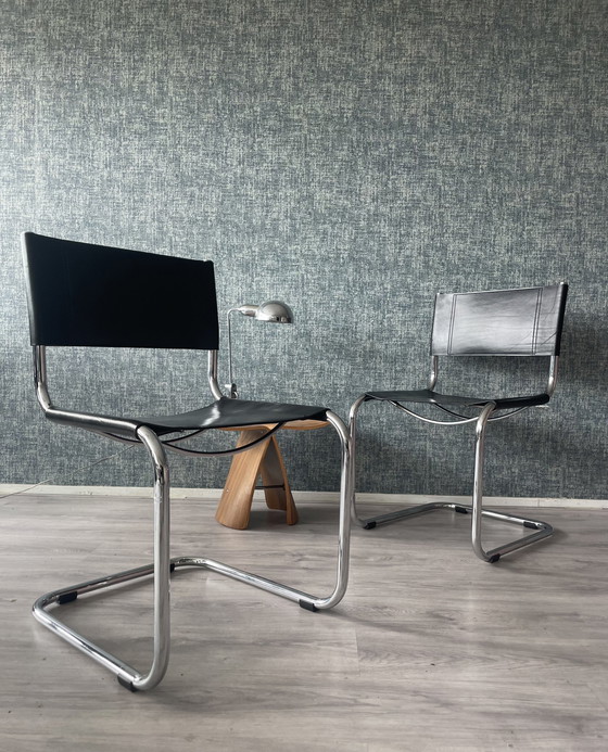 Image 1 of 2x Mart Stam S33 cantilever chairs for Fasem, ca80s