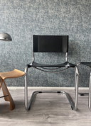 2x Mart Stam S33 cantilever chairs for Fasem, ca80s