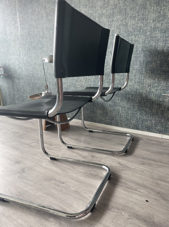 Image 1 of 2x Mart Stam S33 cantilever chairs for Fasem, ca80s