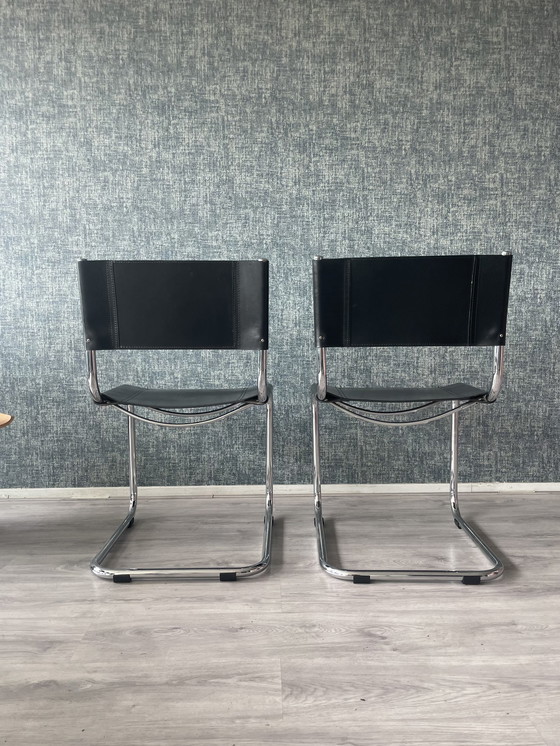 Image 1 of 2x Mart Stam S33 cantilever chairs for Fasem, ca80s