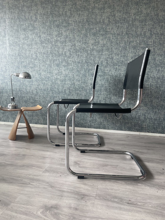 Image 1 of 2x Mart Stam S33 cantilever chairs for Fasem, ca80s