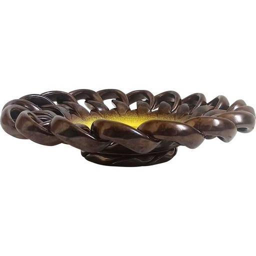 Vintage ceramic fruit bowl for Ateliers Ceramidi, 1960