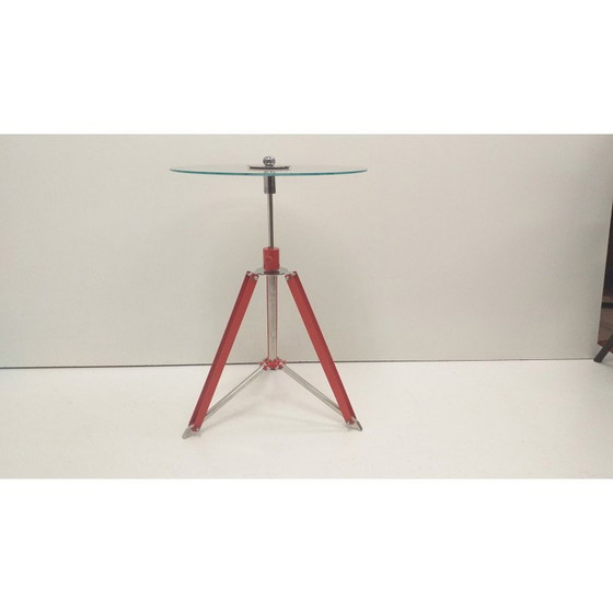 Image 1 of Vintage industrial side table in metal and adjustable height, Czechoslovakia 1980s