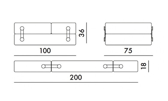 Image 1 of Kartell Trix Piero Lissoni modular sofa