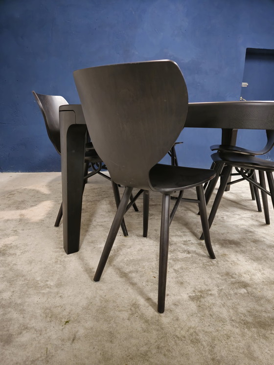 Image 1 of Linteloo Isola Design Dining Table + 6X Tulipani Chairs