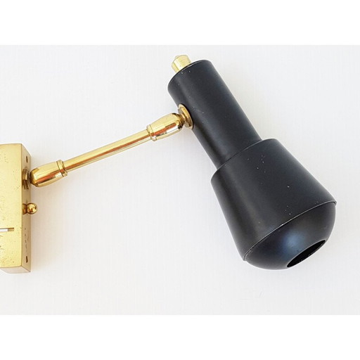 Vintage french wall lamp in steel Aluminor 1950