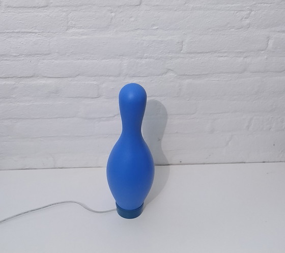 Image 1 of Knock-Off Bowling Pin Lamp - Josh Owen - Bozart - Blue