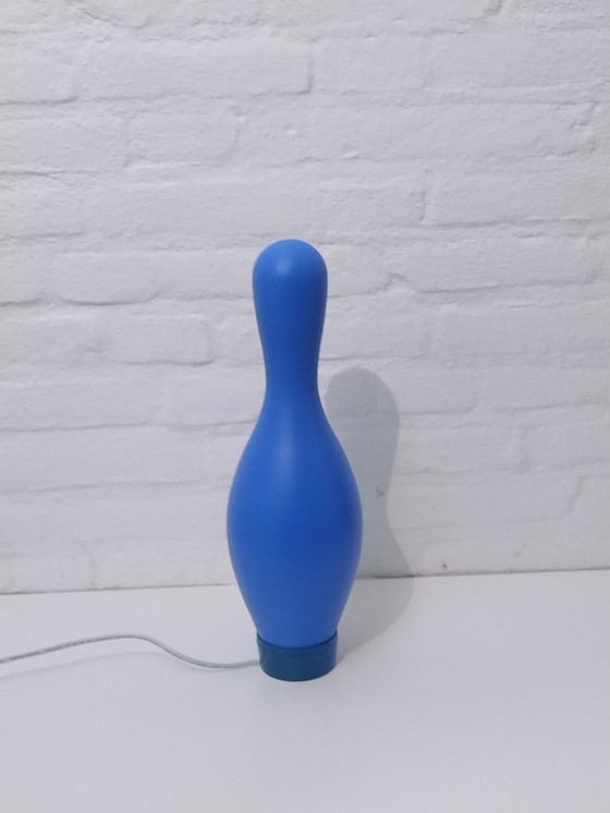 Image 1 of Knock-Off Bowling Pin Lamp - Josh Owen - Bozart - Blue