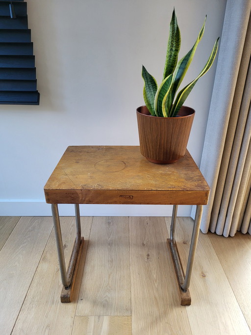 Table d'appoint rectangulaire ou table à plantes (bureau d'enfant), style industriel, Torck, Belgique