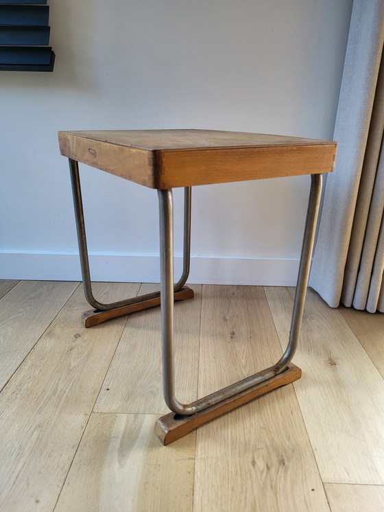 Image 1 of Rectangular side table or plant table (children's desk) , industrial style, Torck, Belgium