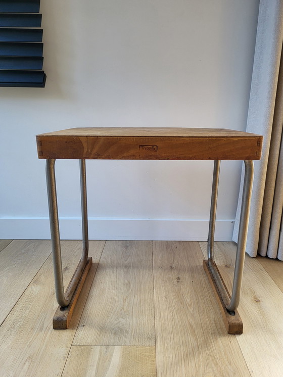 Image 1 of Rectangular side table or plant table (children's desk) , industrial style, Torck, Belgium