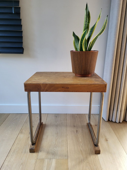 Rectangular side table or plant table (children's desk) , industrial style, Torck, Belgium