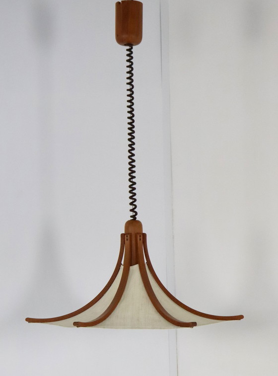 Image 1 of Lampada a sospensione Domus in legno di teak vintage