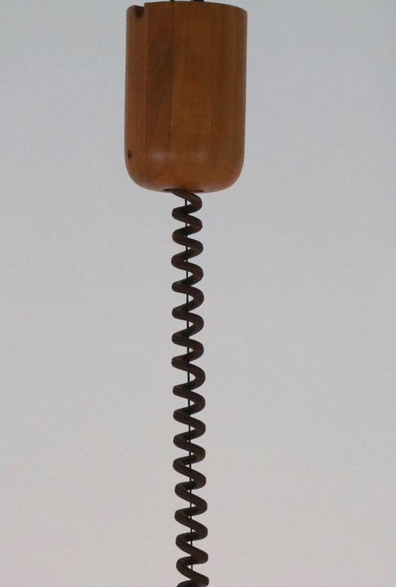 Image 1 of Lampada a sospensione Domus in legno di teak vintage