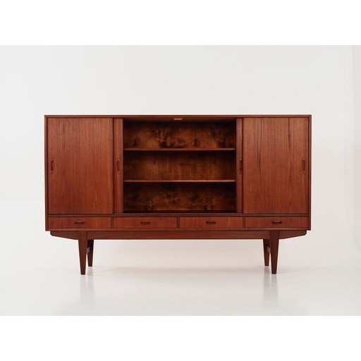 Vintage teak highboard, Denmark 1980