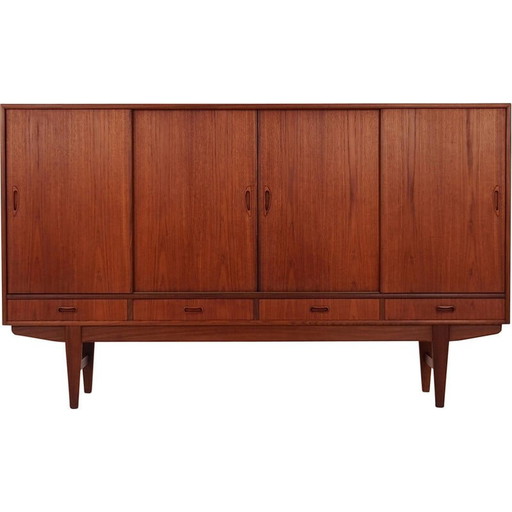 Vintage teak highboard, Denmark 1980