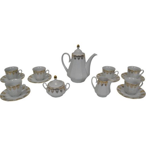 Set of vintage porcelain tea set by company Epiag D.F., Czechoslovakia 1960s
