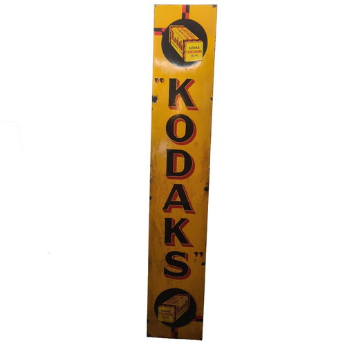 Large English Enamel Kodak Advertising Sign, 1930s/40s