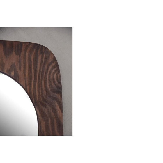 Image 1 of Specchio da parete in legno d'epoca, Danimarca 1950