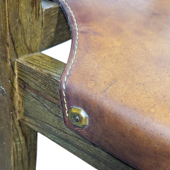 Image 1 of Biosca Spanish Brutalist Leather Chair