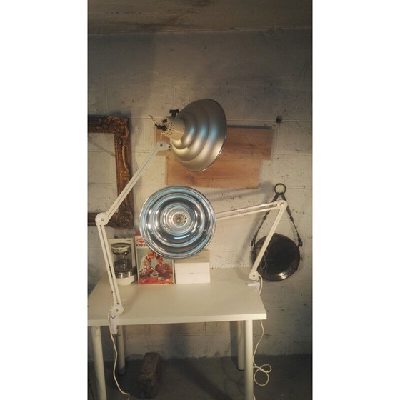 Image 1 of Pair of vintage chrome desk lamps, 1970