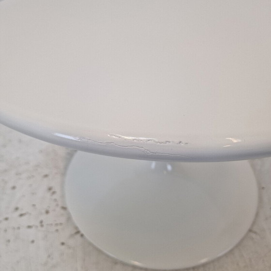 Image 1 of Vintage round coffee table in white wood and metal by Pierre Paulin for Artifort, 1970