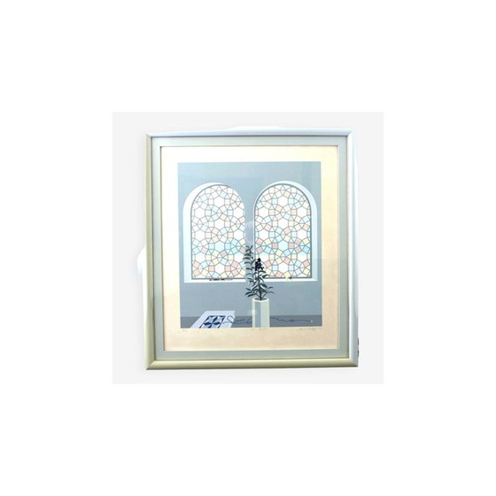 Image 1 of Vintage lithograph “The secret” by James Hussey, England 1982
