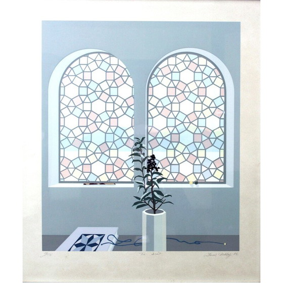 Image 1 of Vintage lithograph “The secret” by James Hussey, England 1982