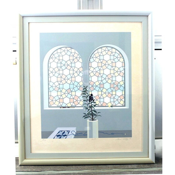 Image 1 of Vintage lithograph “The secret” by James Hussey, England 1982