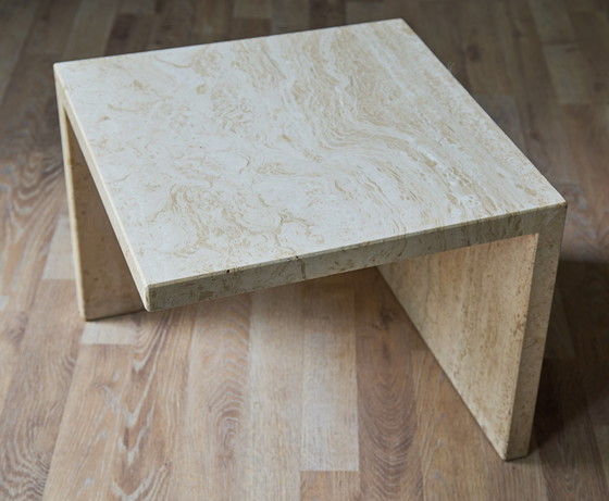 Image 1 of Travertine coffee table 4 pieces 70s/80s