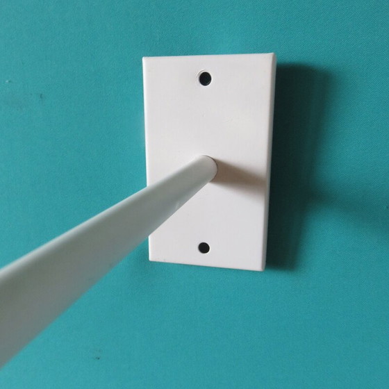 Image 1 of Pair of vintage white lacquered metal wall lamp with long tubular arms for Lita, France