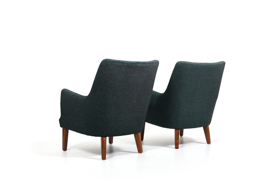 Image 1 of Rare Pair of AV-53 Easychairs by Arne Vodder 1953