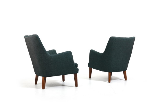 Image 1 of Rare Pair of AV-53 Easychairs by Arne Vodder 1953