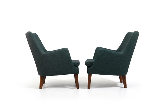 Image 1 of Rare Pair of AV-53 Easychairs by Arne Vodder 1953