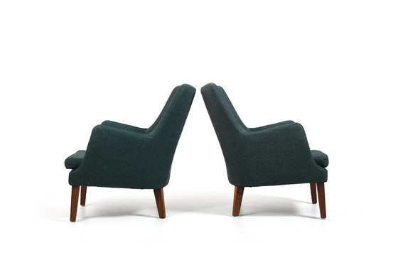 Image 1 of Rare Pair of AV-53 Easychairs by Arne Vodder 1953