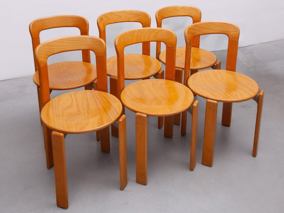 Image 1 of Bruno Rey Stacking Chairs Designed By Kush & Co, Germany, 1971, Model 3300