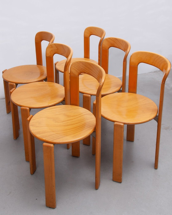 Image 1 of Bruno Rey Stacking Chairs Designed By Kush & Co, Germany, 1971, Model 3300