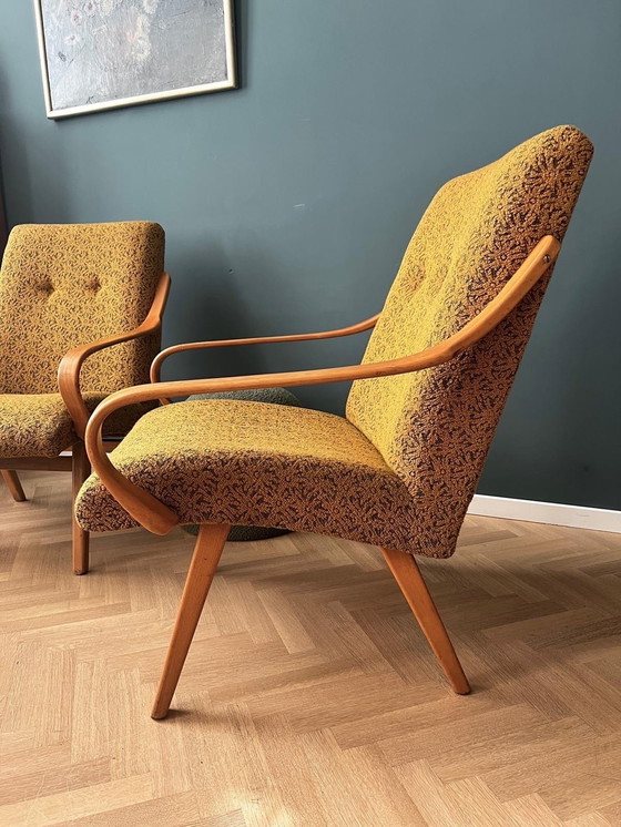 Image 1 of Set Of 2 Armchairs Jarislav Smidek For Ton From The Years 50-60