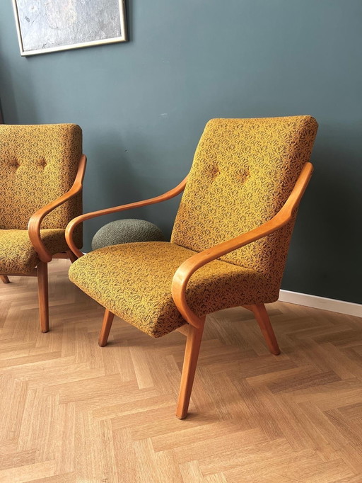 Set Of 2 Armchairs Jarislav Smidek For Ton From The Years 50-60