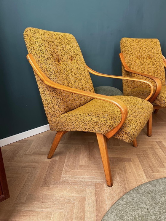 Image 1 of Set Of 2 Armchairs Jarislav Smidek For Ton From The Years 50-60