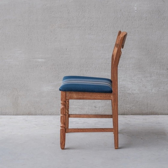 Image 1 of Set of 6 vintage dining chairs model "Razor back" in oakwood by Henning Kjaernulf, Denmark 1960