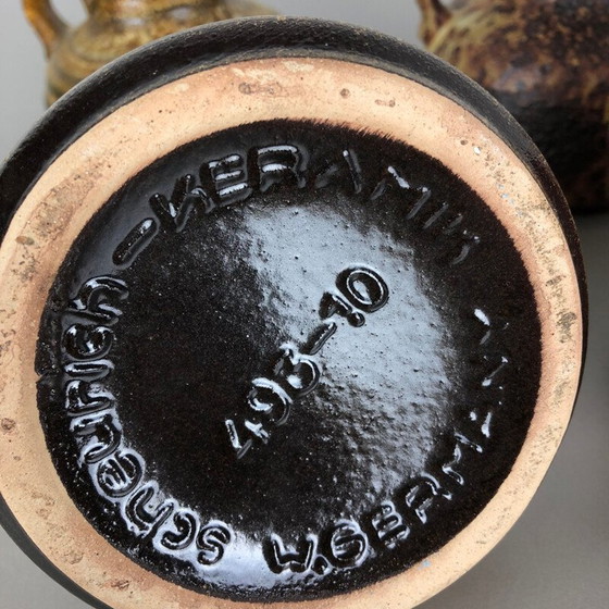 Image 1 of Set of 5 vintage fat lava ceramic vases by Scheurich, Germany 1970