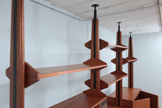 Image 1 of Mid Century Teak Modular Bookcase Av Arredamenti 1960S