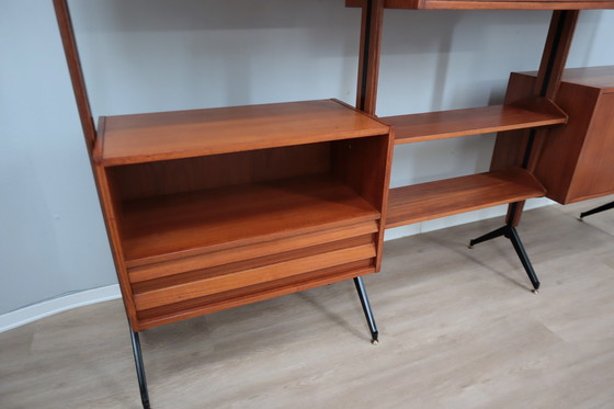 Image 1 of Mid Century Teak Modular Bookcase Av Arredamenti 1960S