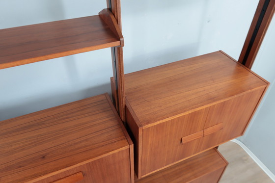 Image 1 of Mid Century Teak Modular Bookcase Av Arredamenti 1960S