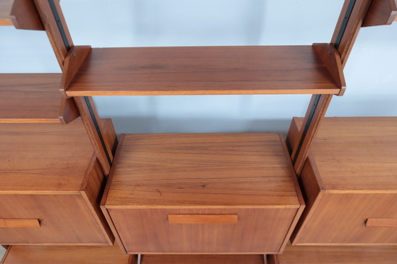 Image 1 of Mid Century Teak Modular Bookcase Av Arredamenti 1960S