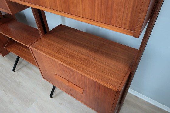 Image 1 of Mid Century Teak Modular Bookcase Av Arredamenti 1960S